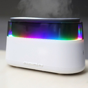 Светодиодный USB увлажнитель-ароматизатор Brava с часами с RGB подсветкой для нанесения логотипа