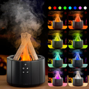 Светодиодный USB увлажнитель-аромадиффузор Bonfire с пультом Д/У, чёрный для нанесения логотипа