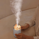 Соляная, светодиодная USB лампа-увлажнитель Aura, белый для нанесения логотипа