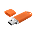 Флешка Shape с покрытием Софт Тач 16 GB, оранжевая для нанесения логотипа