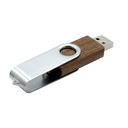 Флешка Twist wood 16 Гб wooden color для нанесения логотипа