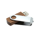 Флешка Twist wood 16 Гб в футляре, wooden color для нанесения логотипа