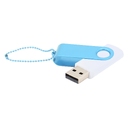 Флешка Designer To Go 2.0 USB 16Gb, белый/голубой для нанесения логотипа