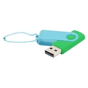 Флешка Designer To Go 2.0 USB 16Gb, зеленый/бирюзовый для нанесения логотипа