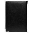 Ежедневник полудатированный Classic Pristine Silver А5, черный с серебром, с металлическими уголками, в твердой обложке с поролоном для нанесения логотипа