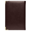 Ежедневник полудатированный Classic Pristine Gold А5, темно-коричневый с золотом, с металлическими уголками, в твердой обложке с поролоном для нанесения логотипа