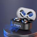 Наушники беспроводные  Bluetooth Gubber TW16, черные для нанесения логотипа