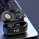 Наушники беспроводные  Bluetooth Gubber TW16, черные для нанесения логотипа