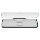 Футляр для ручки Pencase Uno, пластик, прозрачный/черный для нанесения логотипа