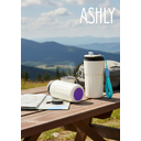 Термокружка Ashly To Go, белая/бирюзовая/фиолетовая для нанесения логотипа