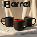 Кружка Barrel, софт-тач, чёрно-красная для нанесения логотипа