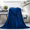Плед флисовый SUPER SOFT COMFORT TRAVEL, синий для нанесения логотипа