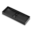 Футляр для одной или двух ручек Pencase Emotion Duo, бумажный, черный с серебристым элементом для нанесения логотипа