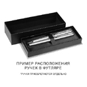Футляр для одной или двух ручек Pencase Emotion Duo, бумажный, черный с серебристым элементом для нанесения логотипа