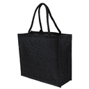 Сумка из джута Caravan Jute, чёрная для нанесения логотипа