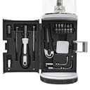 Набор инструментов Tools lantern cо встроенной лампой, 15 инструментов, черный, в пластиковом футляре для нанесения логотипа