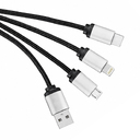Кабель - брелок Plug с подсветкой гравировки, черный для нанесения логотипа