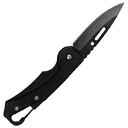 Брелок-нож карманный с карабином Tools Blackburn, черный для нанесения логотипа