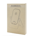Беспроводное зарядное устройство Bambooco 15W, белый с бамбуковым для нанесения логотипа
