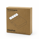 Беспроводное зарядное устройство ClickPad (10W) в виде подставки для телефона, с клавишами анти-стресс, белый для нанесения логотипа