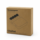 Беспроводное зарядное устройство ClickPad (10W) в виде подставки для телефона, с клавишами анти-стресс, черный для нанесения логотипа
