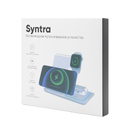 Беспроводное мультизарядное устройство Syntra 15W (3в1), белый для нанесения логотипа