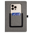 Ежедневник Smart Wallet Cambric A5, серый, недатированный, в твердой обложке с поролоном для нанесения логотипа