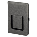 Ежедневник Smart Wallet Cambric A5, серый, недатированный, в твердой обложке с поролоном для нанесения логотипа