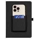 Ежедневник Smart Wallet Cambric A5, черный, недатированный, в твердой обложке с поролоном для нанесения логотипа