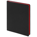 Еженедельник Flexy Latte Soft Touch Black Edition Color A4, черный с красным, датированный на 2026 г, в гибкой обложке для нанесения логотипа