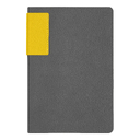 Ежедневник Flexy Star Sivilia Grey Edition Color А5 серо-желтый, недатированный в гибкой обложке для нанесения логотипа