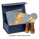 Подарочная коробка, размер 38,5*26*10,5 см, Solution Prestige Big Case Fabrique с магнитным клапаном и ручкой , темно-синяя для нанесения логотипа