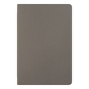 Ежедневник Flexy Velours de Soie Color А5, темно-серый с фольгированным черным срезом, недатированный, в гибкой обложке для нанесения логотипа