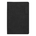 Ежедневник Flexy Tenero Suede A5, черный, недатированный, в гибкой обложке с петлей для ручки для нанесения логотипа
