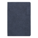 Ежедневник Flexy Tenero Suede A5, синий, недатированный, в гибкой обложке с петлей для ручки для нанесения логотипа