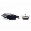 Флеш накопитель USB 2.0 Palermo в кожаном чехле 32GB, металл, черный/серебристый для нанесения логотипа