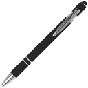 Ручка шариковая, Star Soft Touch Shiny Silver Requis, черная для нанесения логотипа