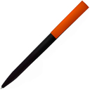Ручка шариковая, пластиковая софт-тач, Zorro Color Mix, черная/оранжевая 1655 для нанесения логотипа
