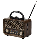 Ретро радио в стиле радиолы, диапазон частот  AM FM SW, USB, Bluetooth, Heritage Timeless, цвет  коричневый для нанесения логотипа