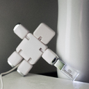 Флеш накопитель USB 2.0 Кристалл, металл/стекло, прозрачный/серебристый, подсветка белым,16 GB для нанесения логотипа