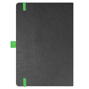Блокнот Flexy Forest Urban Soft leather  А5, недатированный, с резинкой и петлей для ручки, в гибкой обложке, черно-зеленый для нанесения логотипа