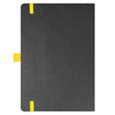 Блокнот Flexy Forest Urban Soft leather  А5, недатированный, с резинкой и петлей для ручки, в гибкой обложке, черно-желтый для нанесения логотипа