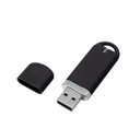 Флеш накопитель USB 2.0 Memo 16GB, пластик Софт Тач, черный/черный для нанесения логотипа