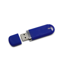 Флеш накопитель USB 2.0 Memo 16GB, пластик Софт Тач, синий/синий для нанесения логотипа