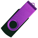 Флеш накопитель USB 2.0 Twister 16GB, пластик Софт Тач/металл, черный/фиолетовый для нанесения логотипа