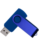Флеш накопитель USB 2.0 Twister 16GB, пластик Софт Тач/металл, синий/синий для нанесения логотипа