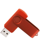 Флеш накопитель USB 2.0 Twister 16GB, пластик Софт Тач/металл, красный/красный для нанесения логотипа