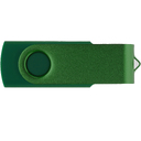 Флеш накопитель USB 2.0 Twister 16GB, пластик Софт Тач/металл, зеленый/зеленый для нанесения логотипа