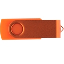 Флеш накопитель USB 2.0 Twister 16GB, пластик Софт Тач/металл, оранжевый/оранжевый для нанесения логотипа