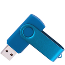 Флеш накопитель USB 2.0 Twister 16GB, пластик Софт Тач/металл, голубой/голубой для нанесения логотипа